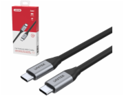 USB Unitek USB-C na USB-C kabel stříbrný (C14091ABK)