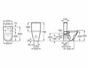 Miska WC Roca GAP ROUND MISKA WC DO KOMP.RIMLESS,BI