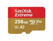 SanDisk micro SDXC karta 256GB Extreme (190 MB/s Class 10, UHS-I U3 V30) + adaptér
