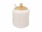 Cukřenka se lžičkou WHITELINE porcelán/bambus