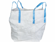 Pytel BigBag TOF4, 90x90x120 cm, PP, 4 uši, bílý, s plochým dnem, max. 1000 kg