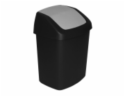 Koš Curver® SWING BIN, 15 lit., 24.8x30.6x41.8 cm, černý/sivý, na odpad