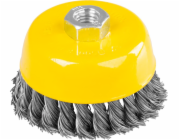Strend Pro kartáč TCB-500 100 mm, hrncový kartáč, opletený, M14x2, drát 0,35 mm