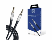 3mk audio kabel - AUX Cable Jack 3,5 mm - Jack 3,5 mm, délka 1 m, černá