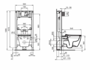 Ideal Standard i.life B, závěsné WC vč. Sendvičové sedátko s měkkým dovíráním, bílá - rozteč šroubů 180 mm
