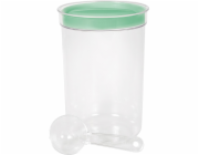 Dóza Curver® DRY FOOD, 1700 ml, s odmerkou, mix farieb mint/sivá/broskyňová, 130x190 mm