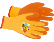 Rukavice pracovní dětské Strend Pro Daisy oranžové vel. 4