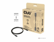 Club3D Kabel USB4 v2 Typ-C, 80Gbps, Certifikovaný kabel, 4K540Hz, 8K240Hz, 16K60Hz, PD 240W, 1,2m
