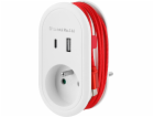 Zásuvka Strend Pro, USB A+C, s USB káblom C