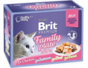 BRIT Premium Family Plate Filety v želé mix příchutí Box - mokré krmivo pro kočky - 12x85g