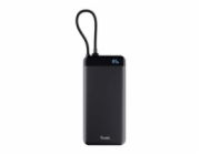 TRUST Powerbanka Fiera, 20000 mAh, S kabelem, 2x USB-C, černá
