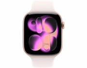 Apple Watch Series 11 GPS + Cellular 46mm Rose Gold Aluminium Case with Light Blush Sport Band - S/M