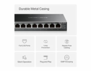 Switch TP-Link Mercusys MS108GS-M2 8x 2,5GLAN, kov