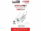 WG - Síťová nabíječka GaN 2x USB 30W, 1x USB-C PD3.0 PPS ...