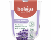 Svicka Bolsius True Scents, levandule, 80x73 mm, ve skle