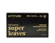 Attitude Super Leaves tuhé tělové mýdlo pro muže s příchutí jantaru a citrusů 113 g