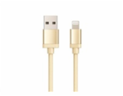 WG - Datový kabel Lightning MFI na USB-A, 1 metr, zlatá