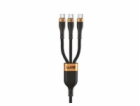 WG - Datový kabel 3v1 Type-C na 3x Type-C, 90 cm, 100 W +...