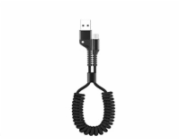 WG - Datový kabel Micro USB na USB-A, 1 metr, kroucený, černá