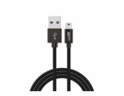 WG - Datový kabel USB Mini-B (5 pins) na USB-A, 3 metry, černá