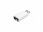 WG - Adaptér Micro USB (female) na Type-C (male), bílá