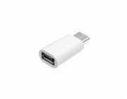 WG - Adaptér Micro USB (female) na Type-C (male), bílá