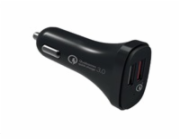WG - Autonabíječka 2x USB-A, Quick Charge 3.0, 5,4 A, černá