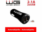 WG - Autonabíječka 2x USB-A, 5 V, 2.1 A, černá
