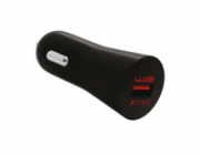 WG - Autonabíječka Fast 1x USB-A, Quick Charge 3.0,  5 V - 9 V - 12 V, černá