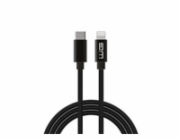 WG - Datový kabel Lightning na Type-C, 50 cm, černá