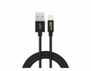 WG - Datový kabel Lightning na USB-A, 1 metr, černá