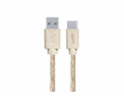 WG - Datový kabel Type-C (male) na USB-A (male), 2 metry, konopný ECO