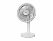 Platinet PRDF0576 stolní ventilátor 12,5 cm,  odnímatelná základna, akumulátor 1800 mAh, bílá-šedá