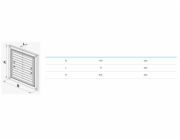 Ventilační mřížka HAUSHALT MV, 215 x 175 mm