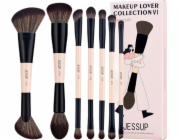 Jessup Duo-End Brush Versatility Collection sada oboustranných štětců na make-up Peach Dust 7 ks.