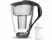 Dafi Filtrační konvice CRYSTAL LED 2L černá skleněná filtrační konvice s 1 vložkou