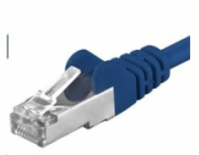 PREMIUMCORD Patch kabel CAT6a S-FTP, RJ45-RJ45, AWG 26/7 7m modrá