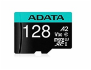 ADATA MicroSDXC karta 128GB Premier Pro UHS-I V30S (R:100/W:80 MB/s) + SD adaptér