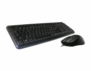 C-Tech KBM-102-BL Klávesnice s myší KBM-102, drátový set, USB, CZ/SK