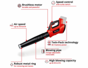 Einhell Profesionální akumulátorový foukač listí GE-LB 36/210 Li E - Solo, 36V (2x18V)