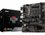MSI MB Sc AM4 A520M PRO, AMD A520, VGA, 2xDDR4, mATX