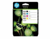 HP 934 originální inkoustová kazeta černá, azurová, purpurová, žlutá 6ZC72AE HP 934 Black / 935 CMY Ink Cartridge 4-Pack