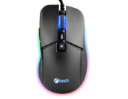 C-TECH herní myš Dawn, casual gaming, 6400 DPI, RGB podsvícení, USB