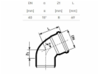 Magnaplast Koleno 15° pro vnitřní odpadní vodu HTB 40mm (...