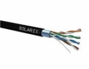 Instalační kabel Solarix venkovní FTP, Cat5E, drát, PE, box 100m SXKD-5E-FTP-PE
