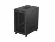 19" VOLNĚ STOJÍCÍ RACKOVÁ SKŘÍŇ 27U/800X1200 (FLAT PACK) S DVÍŘKY SE SÍŤKOU LCD ČERNÁ LANBERG