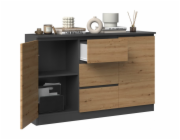2D3S komoda 120x30x75 cm antracit/artisan