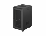 LANBERG Volně stojící skříň 19" 22U/600x800 černá (RAL9004)   (v rozloženém stavu)