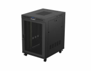 Volně stojící skříň 19 palců 22U 800x1000 perforované dveře LCD (ploché balení) V2 černá