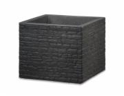Hrnec Scheurich Stony Black, plast, O 38 cm